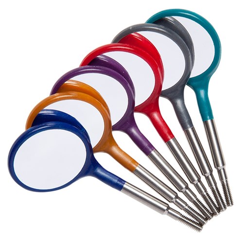 ZIRC Crystal Plastic Mirror Head - Jewel Assorted - Size 4 - Simple Stem -, 12-Pack
