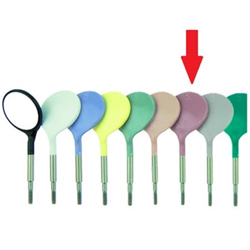 ZIRC Crystal Plastic Mirror Head - Plum - Simple Stem - Size 4, 12-Pack