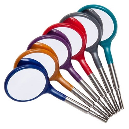ZIRC Crystal Plastic Mirror Head - Classic Assorted - Size 5 - Simple Stem -, 12-Pack