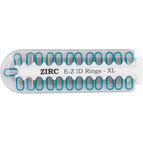 ZIRC E Z ID Rings for Instruments - Extra Large - Green, 25-Pack
