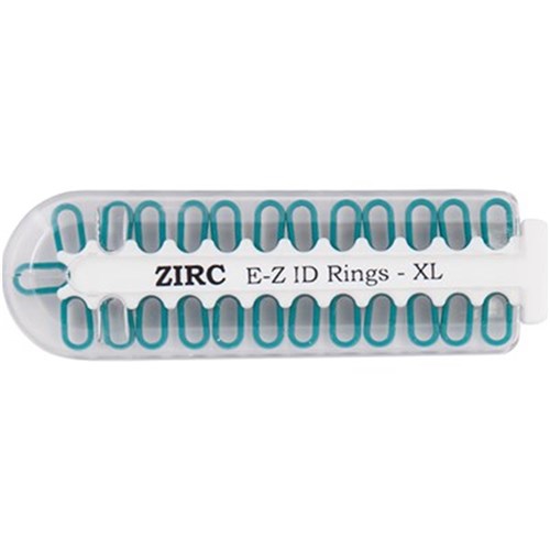 ZIRC E Z ID Rings for Instruments - Extra Large - Green, 25-Pack