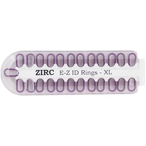 ZIRC E Z ID Rings for Instruments - Extra Large - Plum, 25-Pack