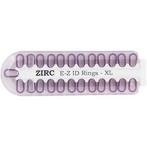 ZIRC E Z ID Rings for Instruments - Extra Large - Plum, 25-Pack