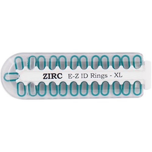 ZIRC E Z ID Rings for Instruments - Extra Large - Teal, 25-Pack