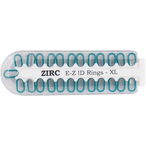 ZIRC E Z ID Rings for Instruments - Extra Large - Teal, 25-Pack