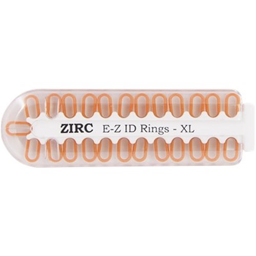 ZIRC E Z ID Rings for Instruments - Extra Large - Neon Orange, 25-Pack