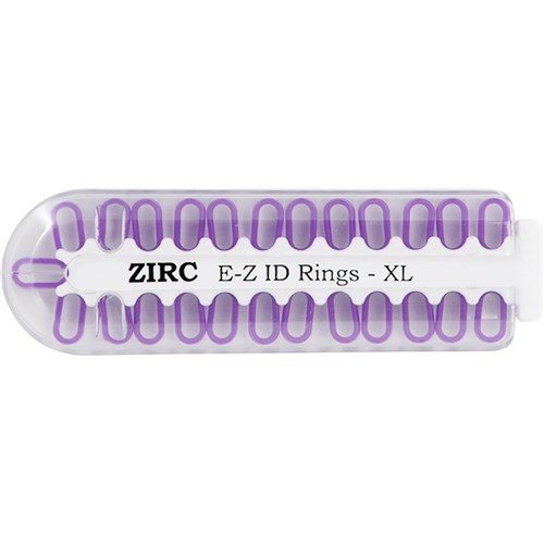 ZIRC E Z ID Rings for Instruments - Extra Large - Neon Purple, 25-Pack
