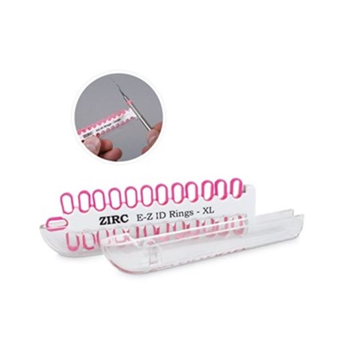 ZIRC E Z ID Rings for Instruments - Extra Large - Neon Pink, 25-Pack