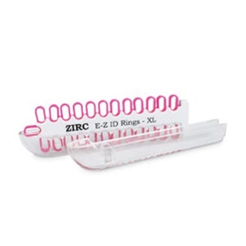 ZIRC E Z ID Rings for Instruments - Extra Large - Neon Pink, 25-Pack