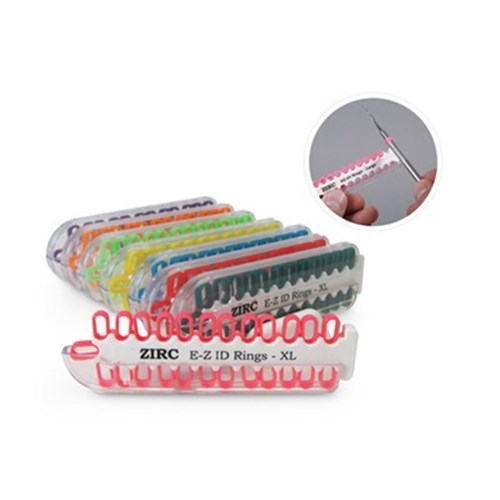 ZIRC EZ ID Ring System - Extra Large - Vibrant Assorted, 200-Pack