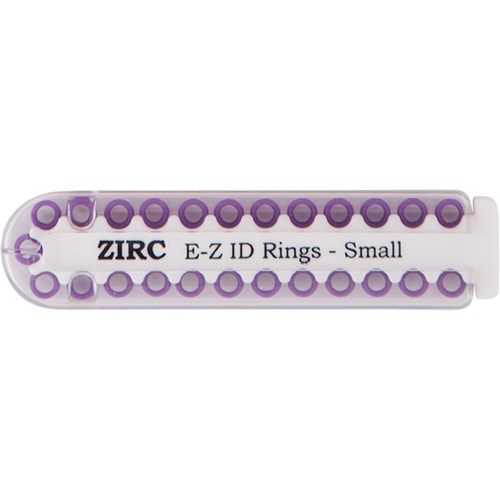ZIRC E Z ID Rings for Instruments - Small - Plum, 25-Pack