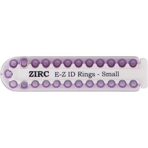 E Z ID Rings for Instruments Small Plum Pack of 25