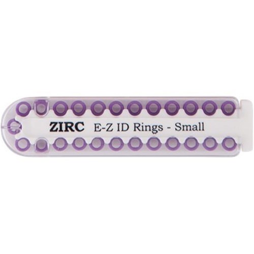ZIRC E Z ID Rings for Instruments - Small - Plum, 25-Pack
