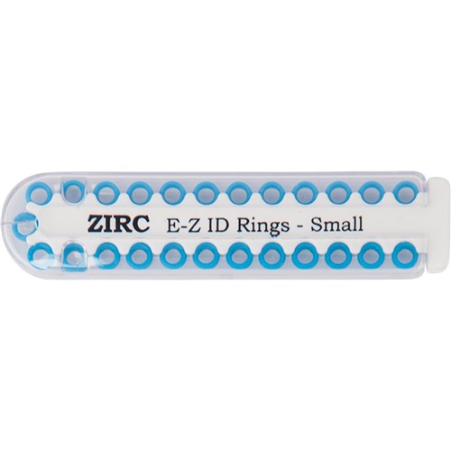 ZIRC E Z ID Rings for Instruments - Small - Neon Blue - 3.18mm, 25-Pack