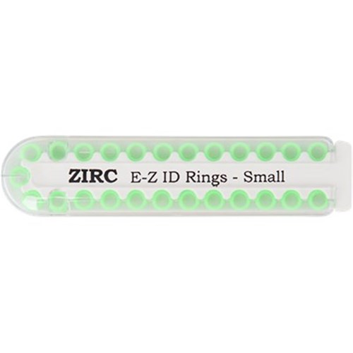 ZIRC E Z ID Rings for Instruments - Small - Neon Green - 3.18mm, 25-Pack