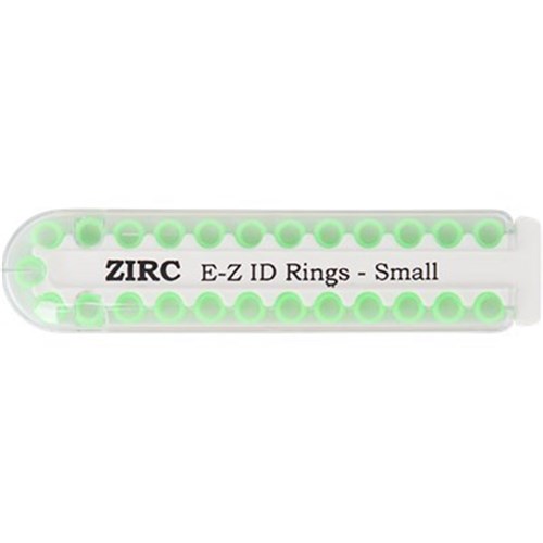 ZIRC E Z ID Rings for Instruments - Small - Neon Green - 3.18mm, 25-Pack