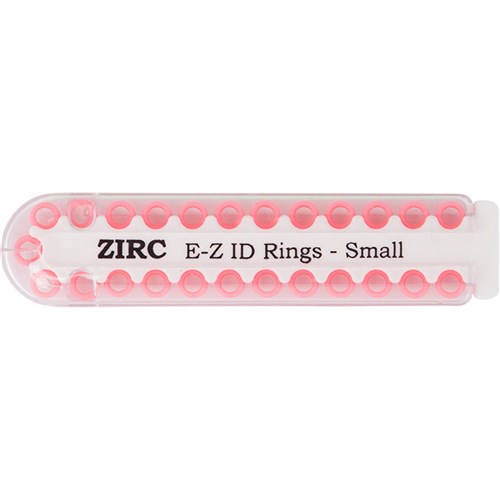 ZIRC E Z ID Rings for Instruments - Small - Neon Pink - 3.18mm, 25-Pack