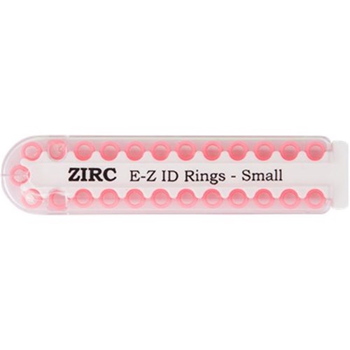 ZIRC E Z ID Rings for Instruments - Small - Neon Pink - 3.18mm, 25-Pack