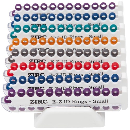 ZIRC EZ ID Ring System - Small - Classic Assorted, 200-Pack