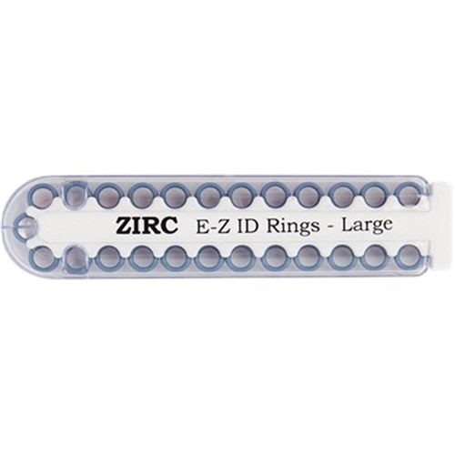 ZIRC E Z ID Rings for Instruments - Large - Blue - 6.35mm, 25-Pack