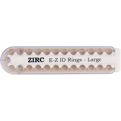 ZIRC E Z ID Rings for Instruments - Large - Beige - 6.35mm, 25-Pack