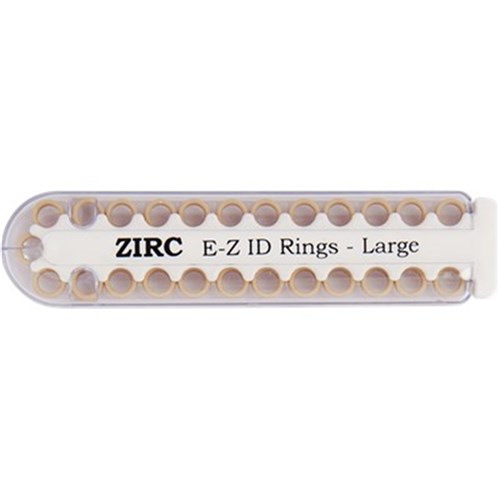 ZIRC E Z ID Rings for Instruments - Large - Beige - 6.35mm, 25-Pack