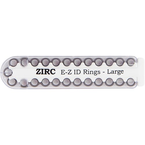 ZIRC E Z ID Rings for Instruments - Large - Grey - 6.35mm, 25-Pack
