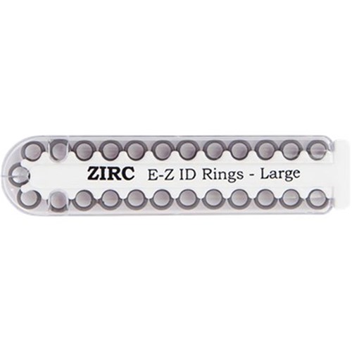 ZIRC E Z ID Rings for Instruments - Large - Grey - 6.35mm, 25-Pack