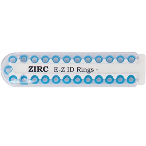 ZIRC E Z ID Rings for Instruments - Large - Neon Blue - 6.35mm, 25-Pack
