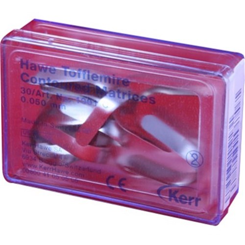 Hawe Tofflemire Contoured Matrices - 0.050mm - Thin, 30-Pack