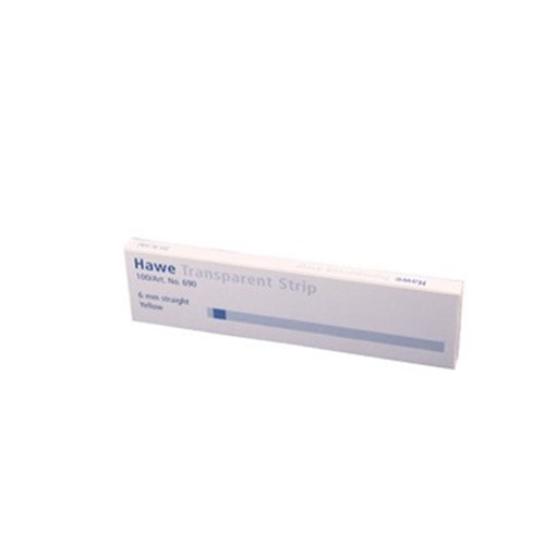Hawe Transparent Strips - Straight - 8mm x 100mm - Red, 100-Pack